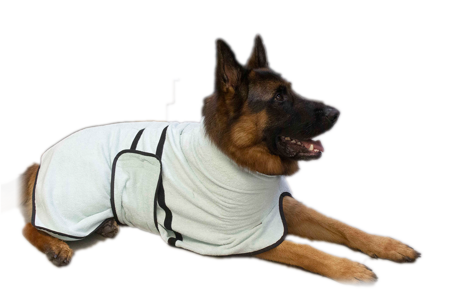 Hundebademantel grau