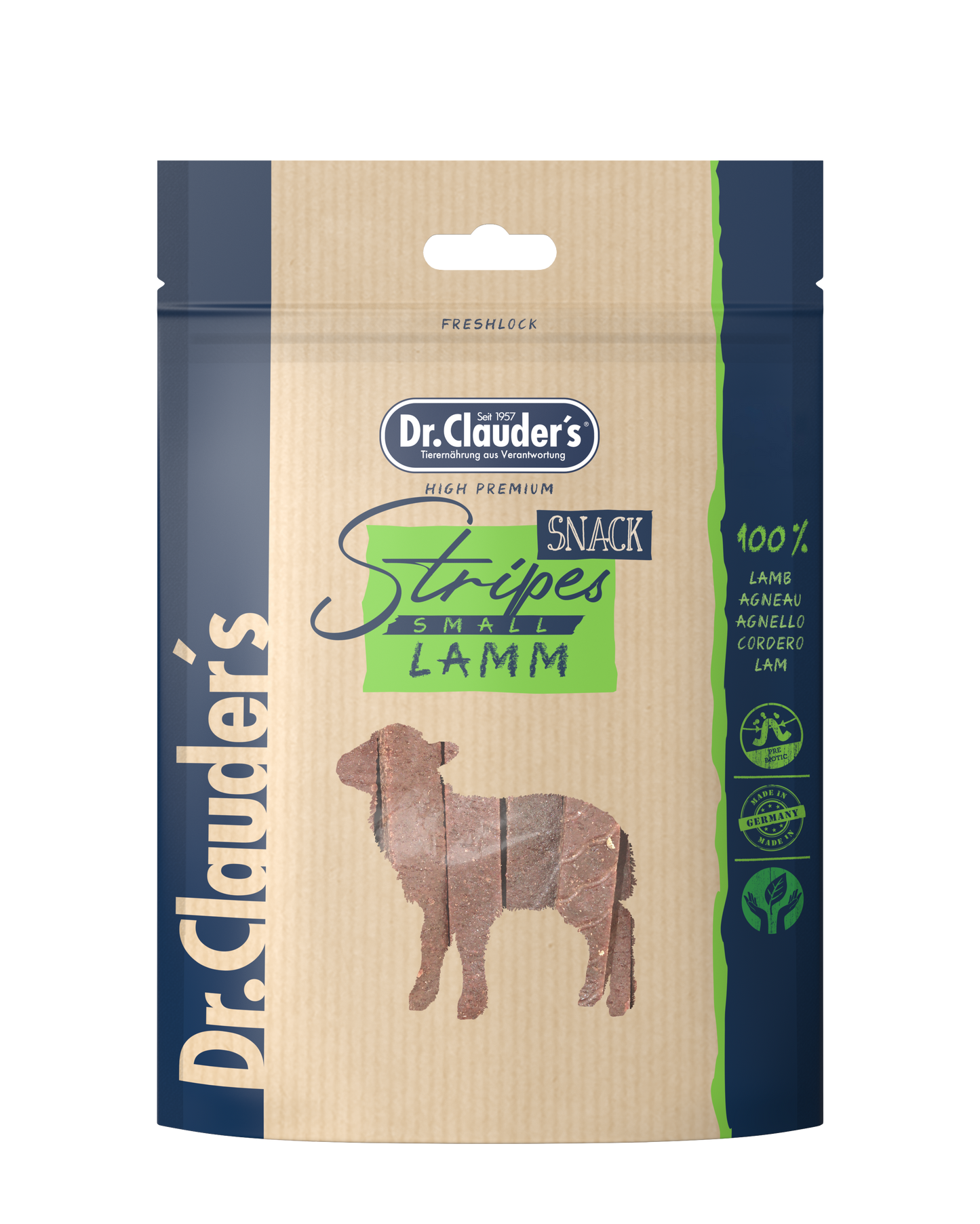 Dr. Clauders Snack Snack Stripes small Lamm 80g