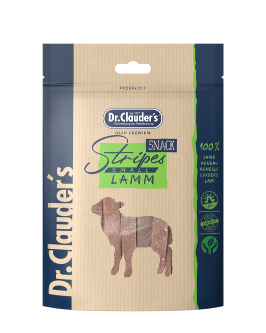 Dr. Clauders Snack Snack Stripes small Lamm 80g